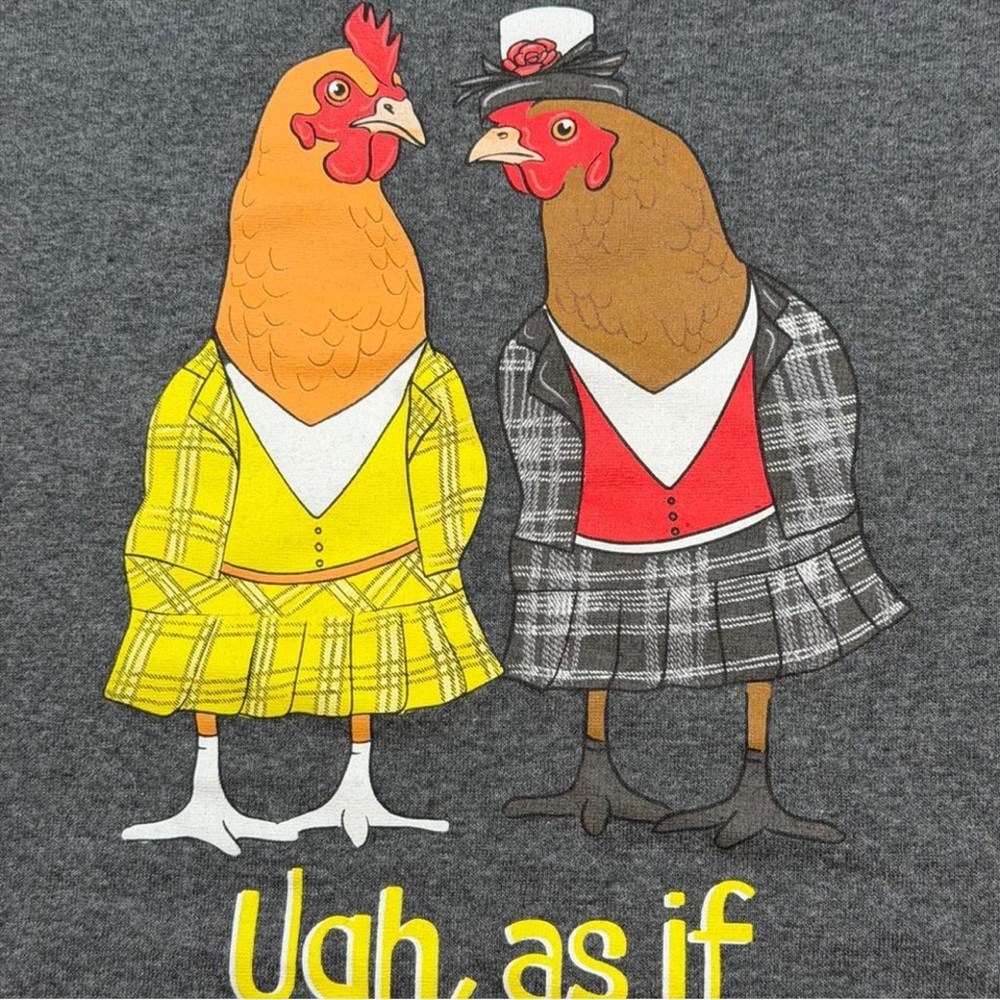 Delta Pro Weight Clueless Chicken Graphic Tee Gray XL